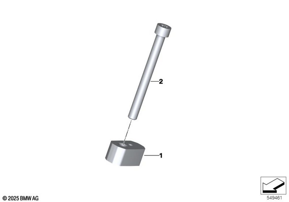 BMW Motorrad Handlebar Risers Black — 32715A82FB0 — parts illustration