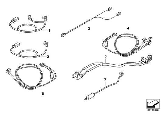 BMW Motorrad Connect.Cable For Navigation System - II/Iii — 71607686670 — parts illustration