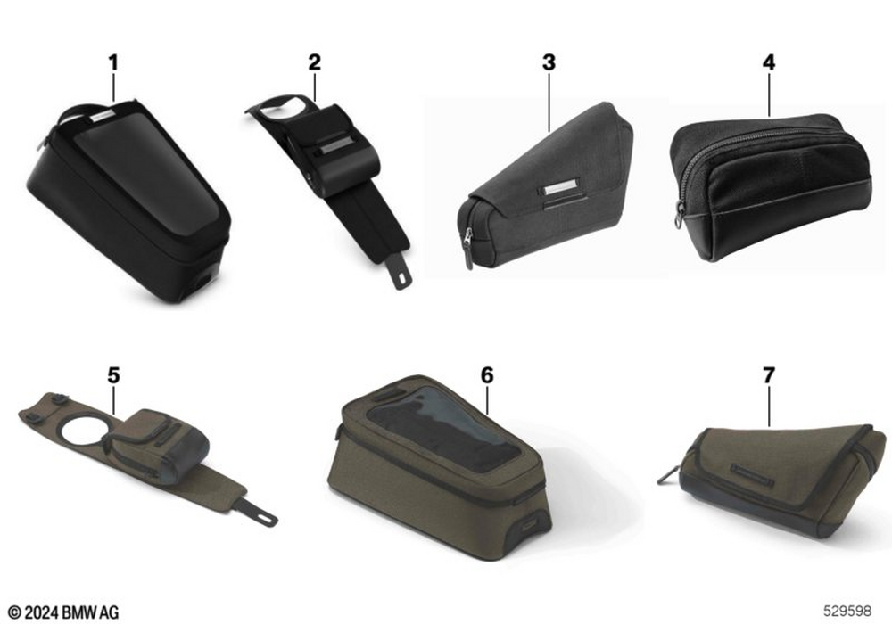 BMW Motorrad Tank Bag Small - Waterproof — 77452471305 — parts illustration