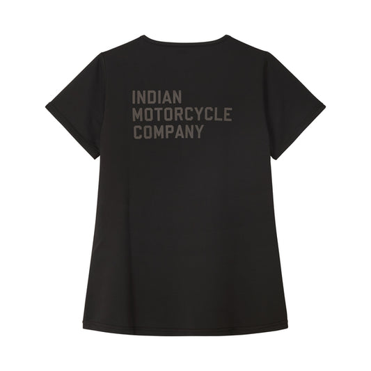 Indian Motorcycle Women’s IMC Logo Athlete T-Shirt, Black — XL