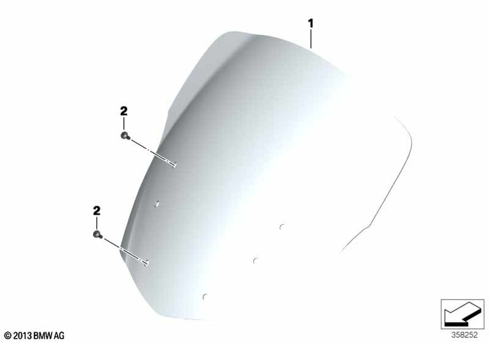 BMW Motorrad Windshield Gt - L=540Mm — 46637709513 — parts illustration