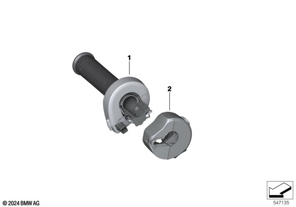 BMW Motorrad E-Throttle Grip - Avx — 61318534422 — parts illustration