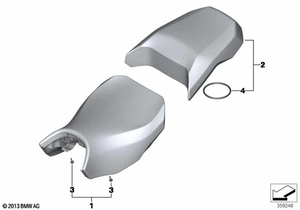 BMW Motorrad Standard Riders Seat, Low — 52538532738 — parts illustration