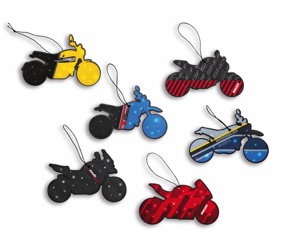 Ducati Motorcycle Hanging Decorations — Set of 6