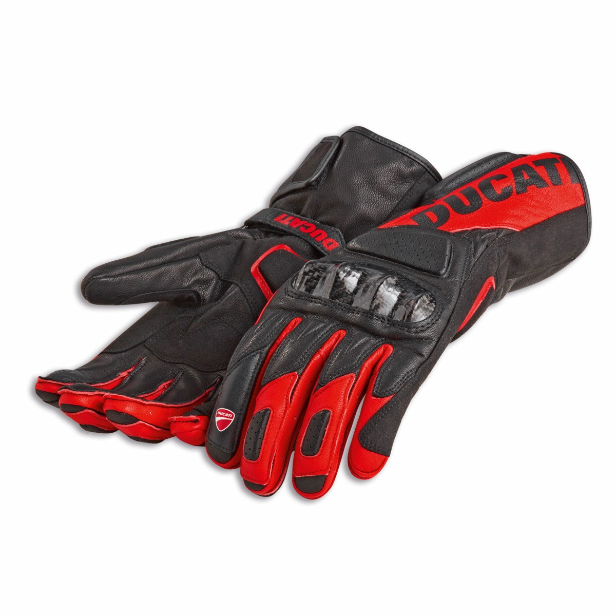 Ducati Men's Performance C3 Leather gloves — black-red — view 2