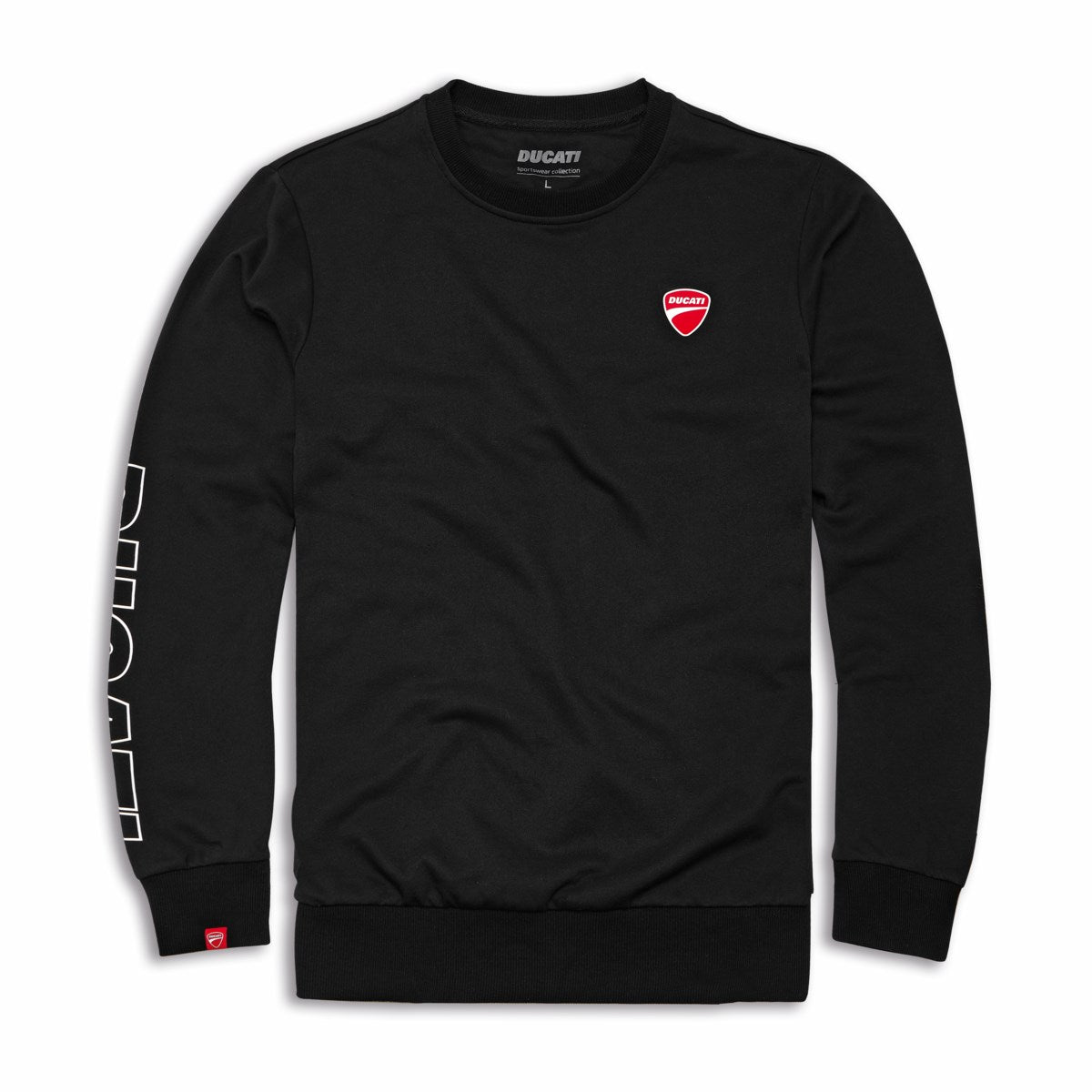 Ducati Men's Ducati Logo round-neck sweatshirt — Black — view 1