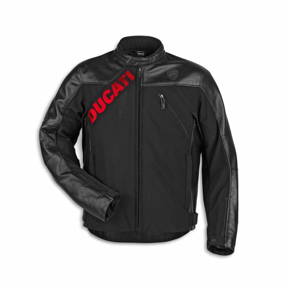 Ducati Men's Ducati Logo C1 Leather-fabric jacket — Black — view 1