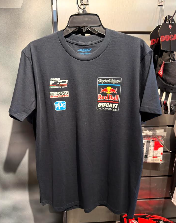 Short Sleeve Troy Lee Designs Red Bull Ducati Blue T-shirt