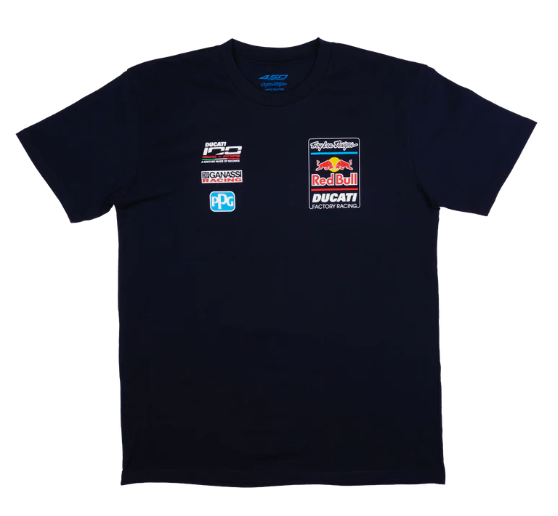 Short Sleeve Troy Lee Designs Red Bull Ducati Blue T-shirt
