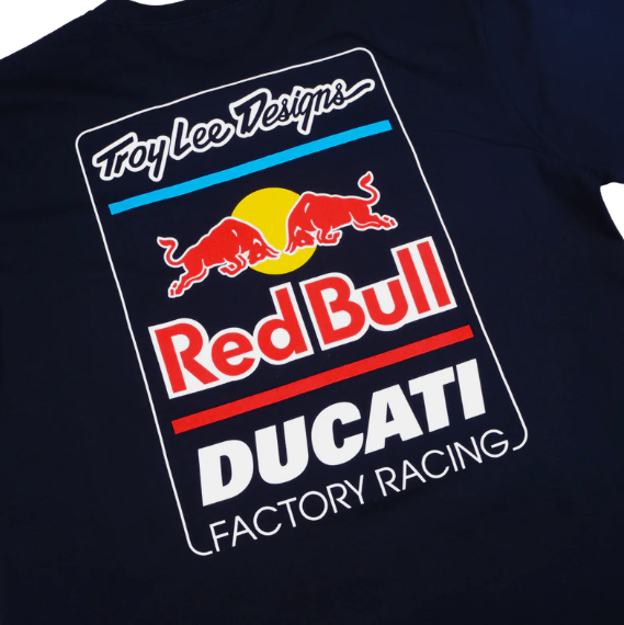 Short Sleeve Troy Lee Designs Red Bull Ducati Blue T-shirt