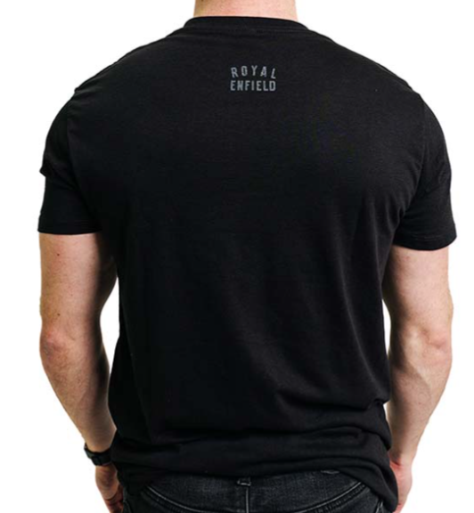 OEM Royal Enfield Moto-Anatomy Men's Crew Neck Tee Jet Black