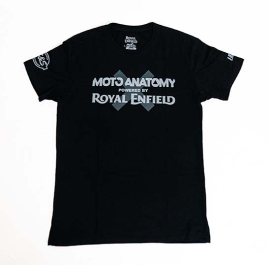 OEM Royal Enfield Moto-Anatomy Men's Crew Neck Tee Jet Black