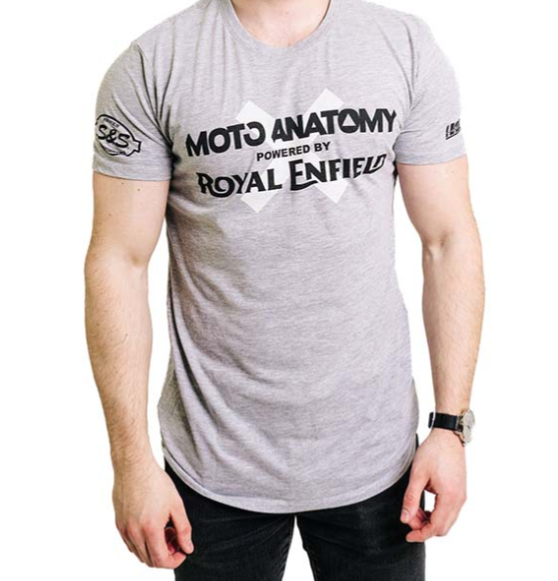 OEM Royal Enfield Moto-Anatomy Men's Crew Neck Tee Heather Grey