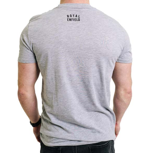 OEM Royal Enfield Moto-Anatomy Men's Crew Neck Tee Heather Grey