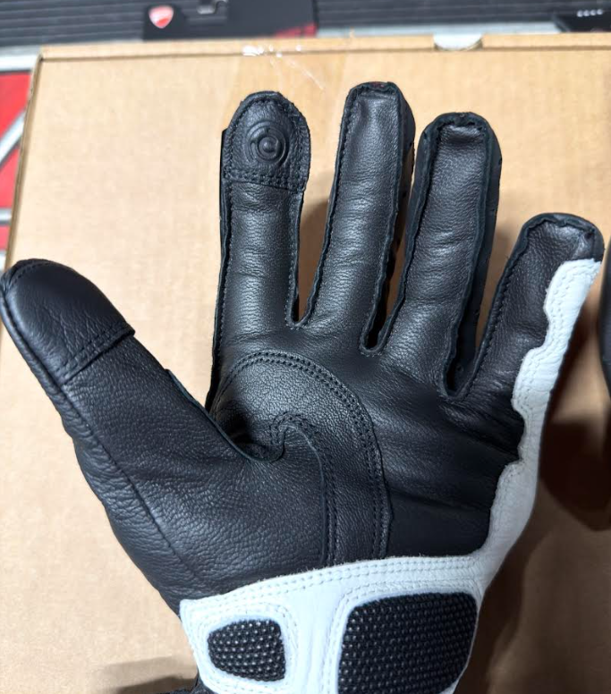 Ducati Sport C5 Fabric Leather Red Black Gloves