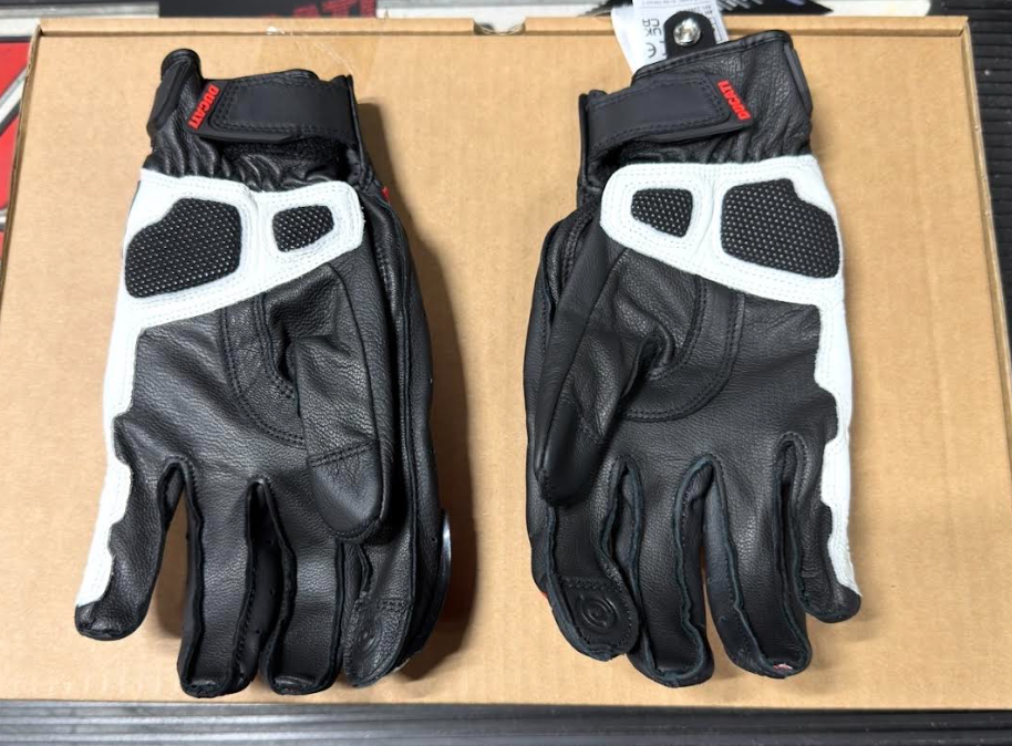 Ducati Sport C5 Fabric Leather Red Black Gloves