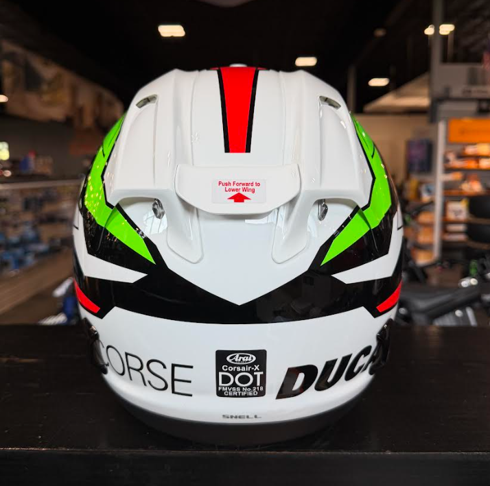Ducati Corse V8 Flag Arai Corsair-X Full Face Helmet