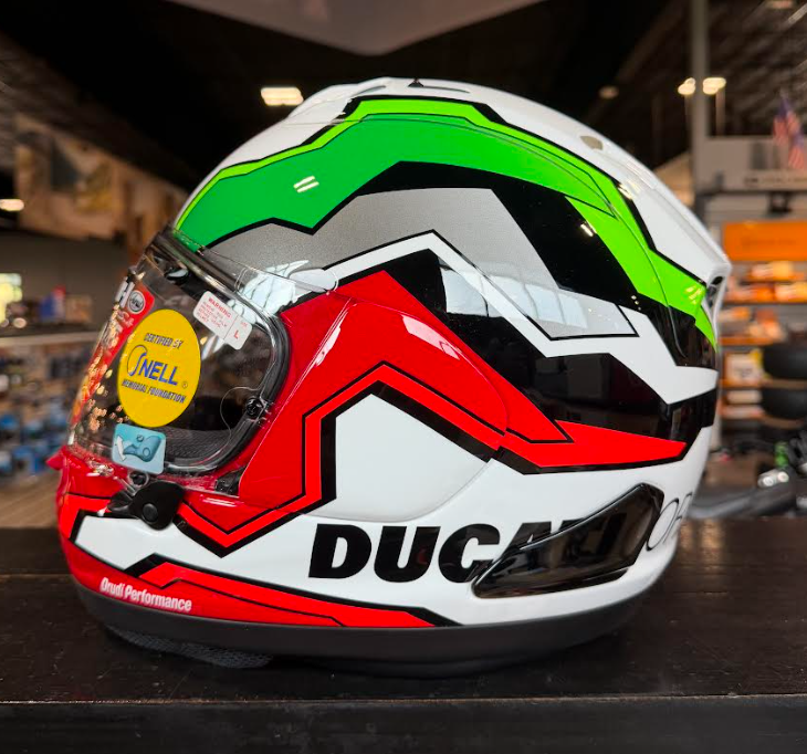 Ducati Corse V8 Flag Arai Corsair-X Full Face Helmet