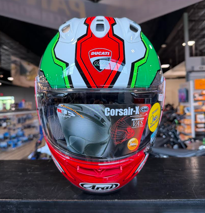 Ducati Corse V8 Flag Arai Corsair-X Full Face Helmet