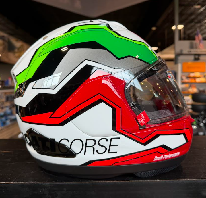 Ducati Corse V8 Flag Arai Corsair-X Full Face Helmet