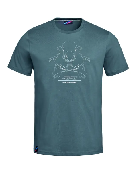 BMW Motorrad Men's RR T-Shirt Grey 100% Cotton