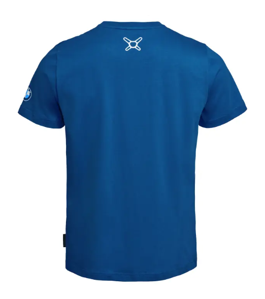 BMW Motorrad Men's Spirit of GS T-Shirt Blue Small 100% Cotton 76615B67402