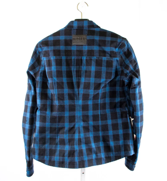 Indian Motorcycle Women's Canyon Plaid Overshirt Blue