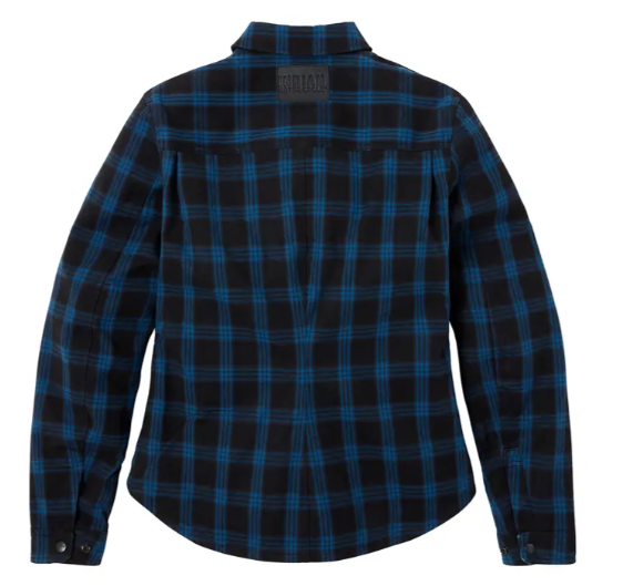 Indian Motorcycle Women's Canyon Plaid Overshirt Blue