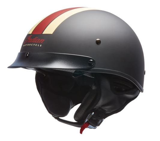 Indian Motorcycle Retro Racing Stripe Half Helmet