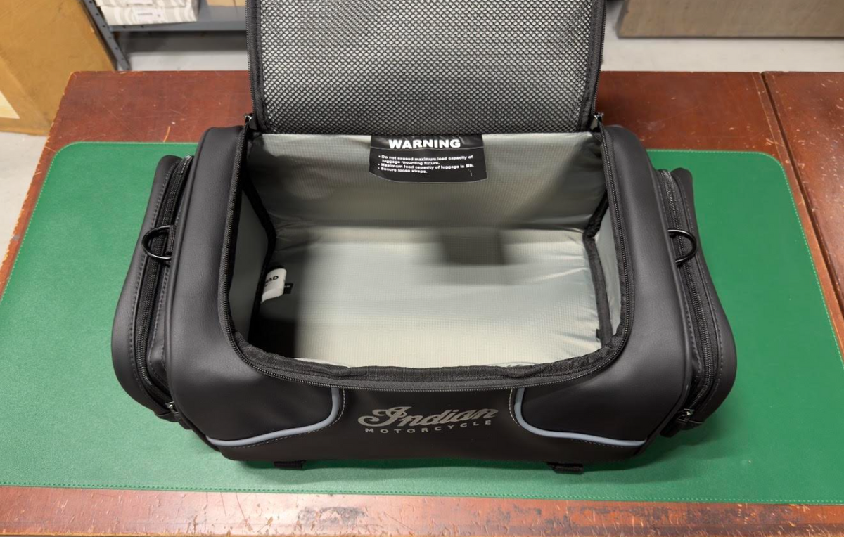 OEM Indian Motorcycle Spirit Lake Rack Bag Black 2889145-VBA 5.2 Gallon