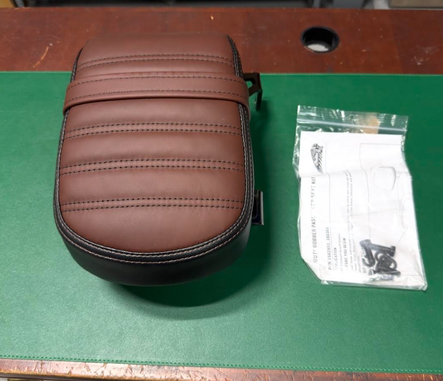 OEM Indian Scout Bobber Genuine Leather Passenger Seat Brown 2883055-LNA