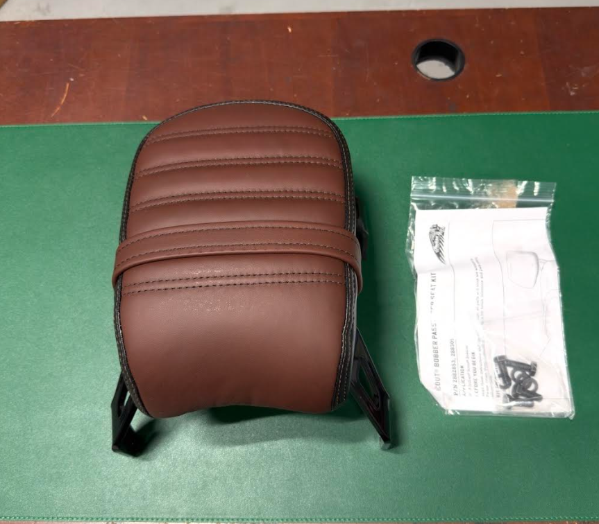 OEM Indian Scout Bobber Genuine Leather Passenger Seat Brown 2883055-LNA