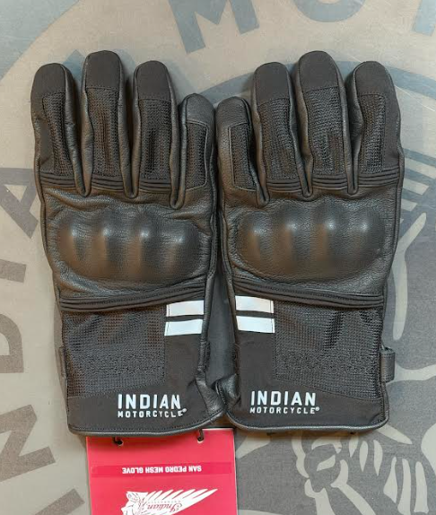 Indian Motorcycle Men's San Pedro Mesh Gloves Black