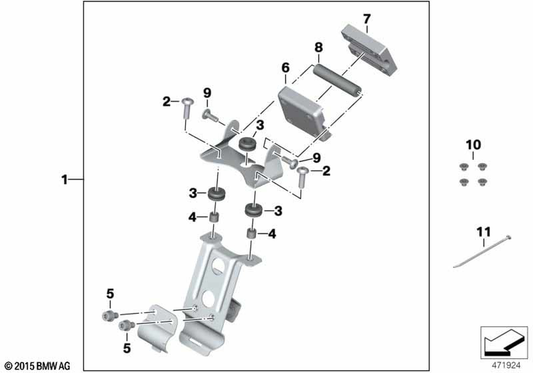 BMW Motorrad Set Holder Bmw Motorrad Navigator — 77528356871 — parts illustration