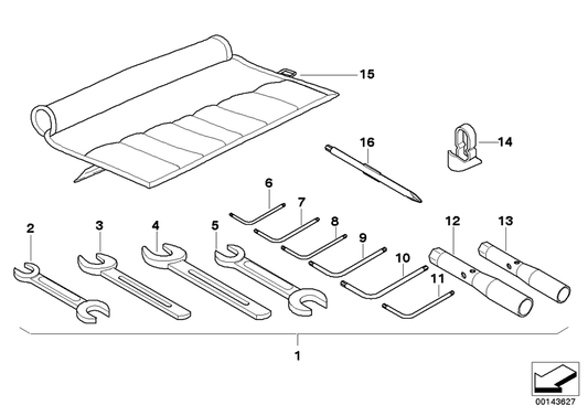 BMW Motorrad Torx Wrench - 40 — 52537650966 — parts illustration