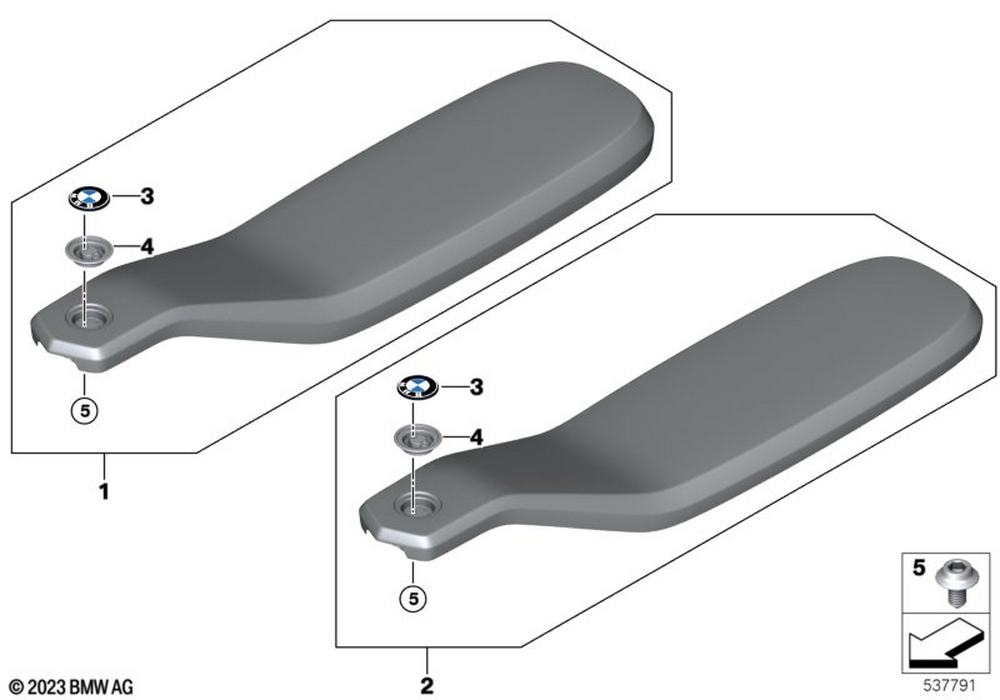 BMW Motorrad Comfort Dual Seat — 52535B50B60 — parts illustration