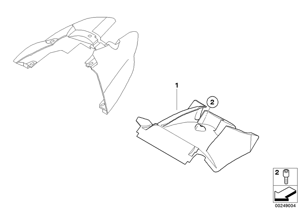 BMW Motorrad Mudguard Rear — 71607697281 — parts illustration