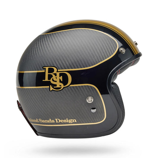Bell Custom 500 Carbon RSD Player Helmet — Matte/Gloss Black/Gold
