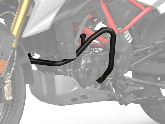 BMW G310 Engine Protection Bar Set, Black — part 77145A5A4C7; product photograph