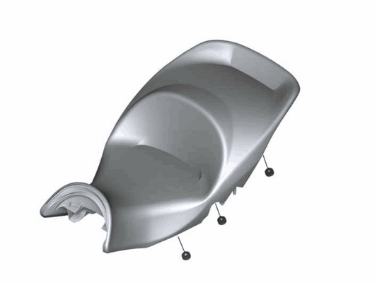 BMW K1600GTL One-Piece High Seat, Black — part 52539829802; product photograph