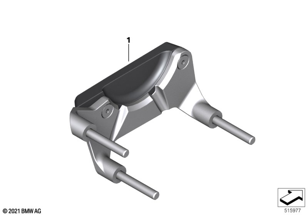 BMW Motorrad Engine Protector Set, Left — 77149830125 — parts illustration