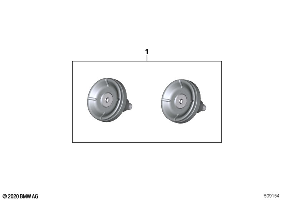 BMW Motorrad Set, Handlebar End Cap, Black — 77222469274 — parts illustration