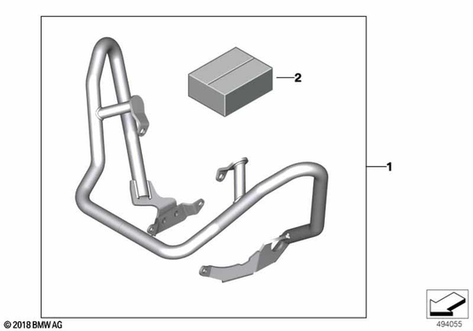BMW Motorrad Installation Kit Engine Protection Bar — 77142466426 — parts illustration
