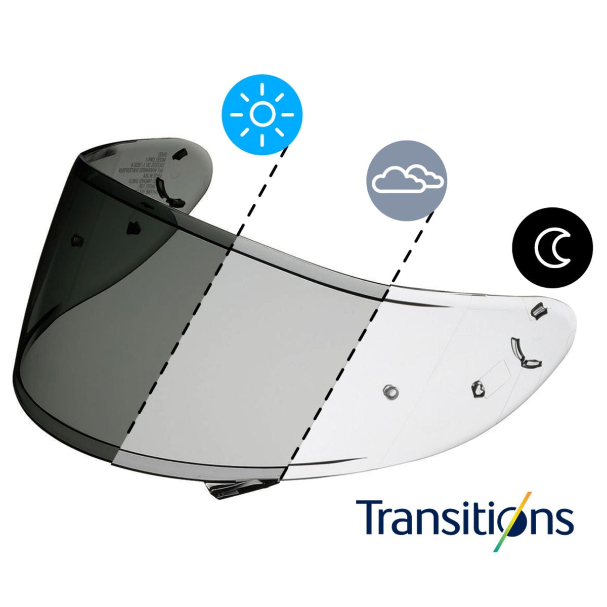 Shoei CWR-1 Photochromic Face Shield — Standard