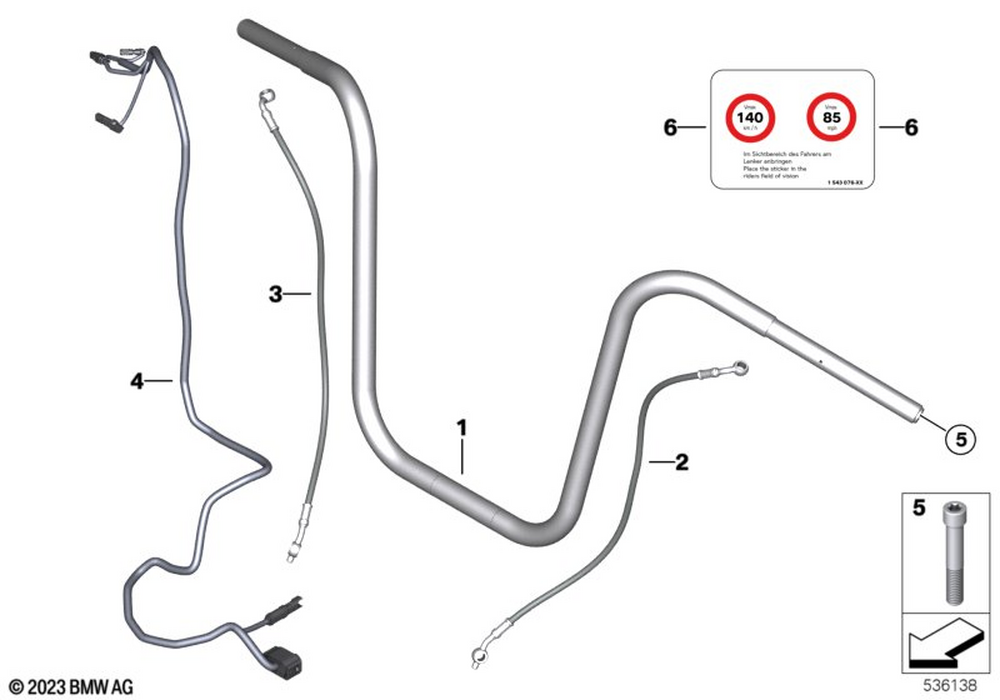 BMW Motorrad Handlebars, King Ape - Chrom — 77229457394 — parts illustration
