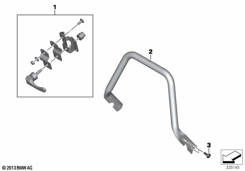 BMW Motorrad Set Of Retaining Fixture, Navigator — 71607713903 — parts illustration