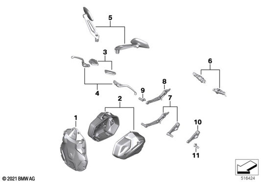 BMW Motorrad Cover Panel For Brake Fluid Reservoir - Hp — 32727923886 — parts illustration