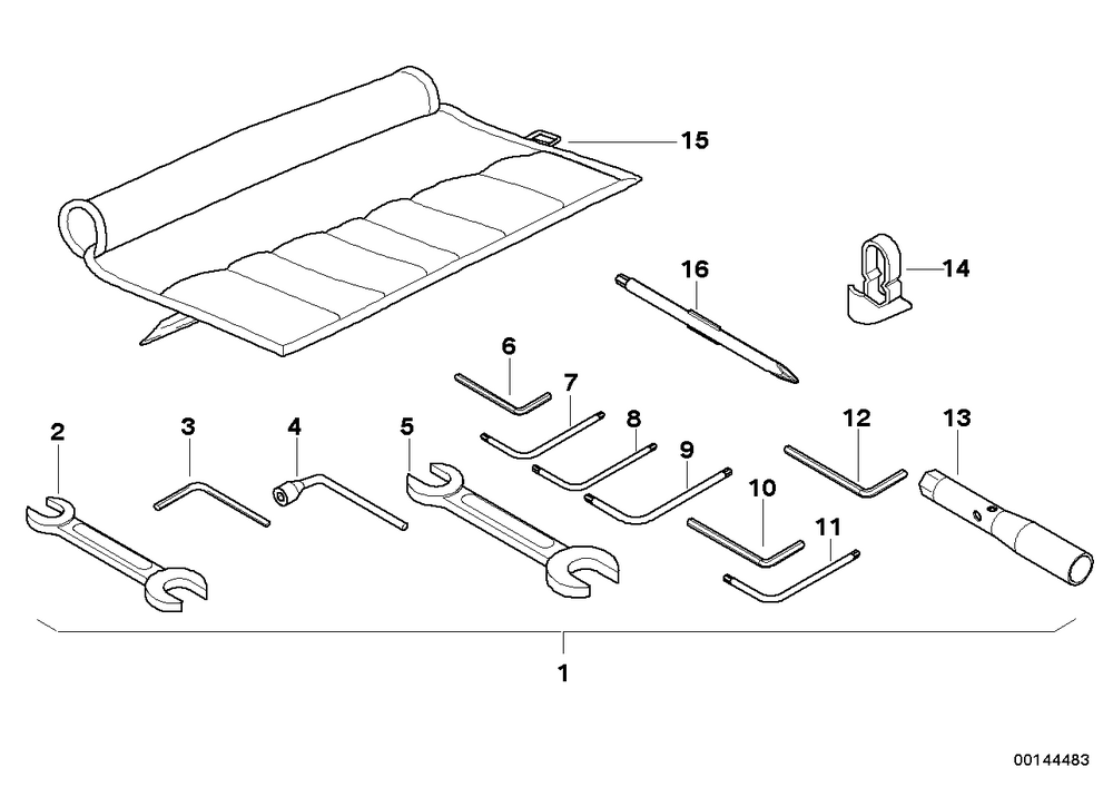BMW Motorrad Spark Plug Wrench — 71117676887 — parts illustration