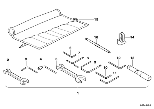 BMW Motorrad Spark Plug Wrench — 71117676887 — parts illustration