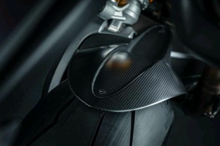 OEM Ducati Carbon Fiber Rear Mudguard Hypermotard 950 96981241A